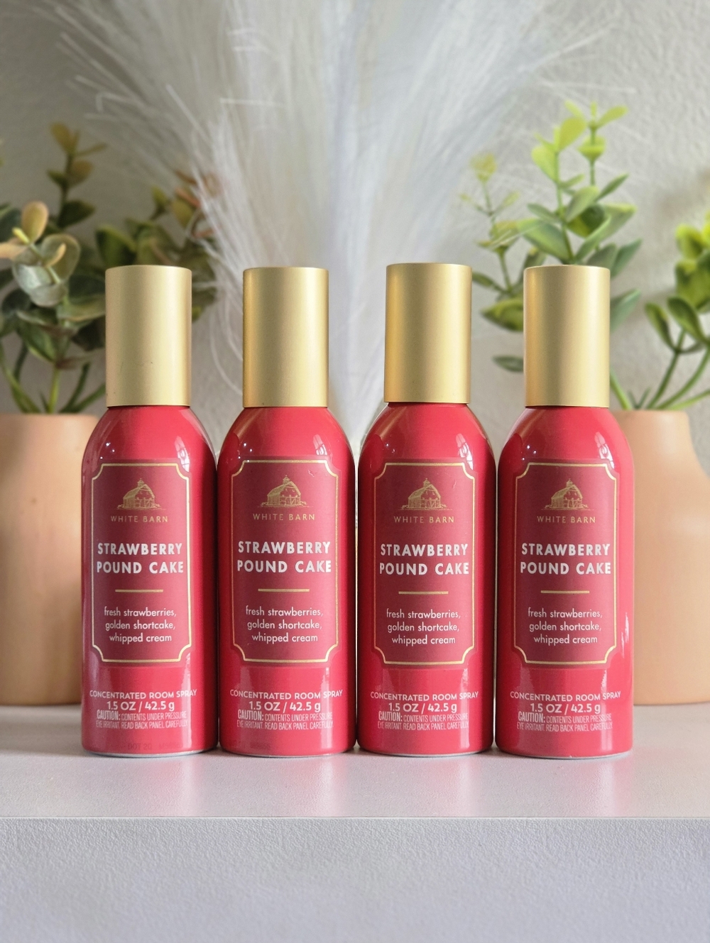 4 Strawberry Poundcake Concentrated Room Sprays by Bath and Body Works